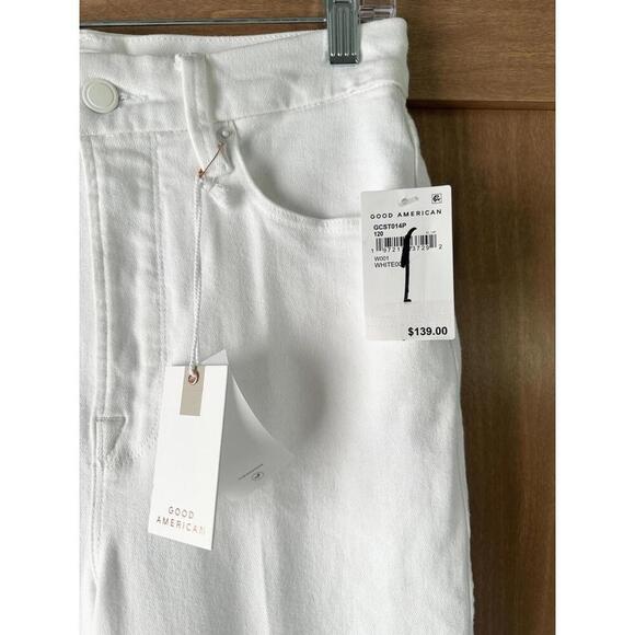 NWT Good American Good Curve Straight Leg Jeans White 28” Inseam Women’s sz 8/29 - Picture 4 of 13